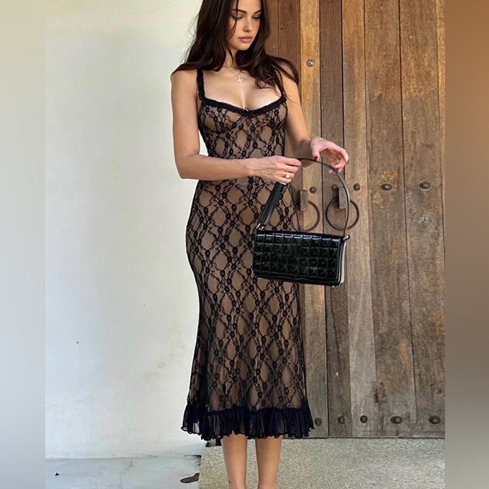 Elegant Black Lace Dress